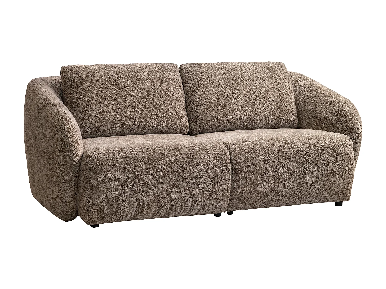 Canapé 2 places en tissu chenille taupe LIRUNO