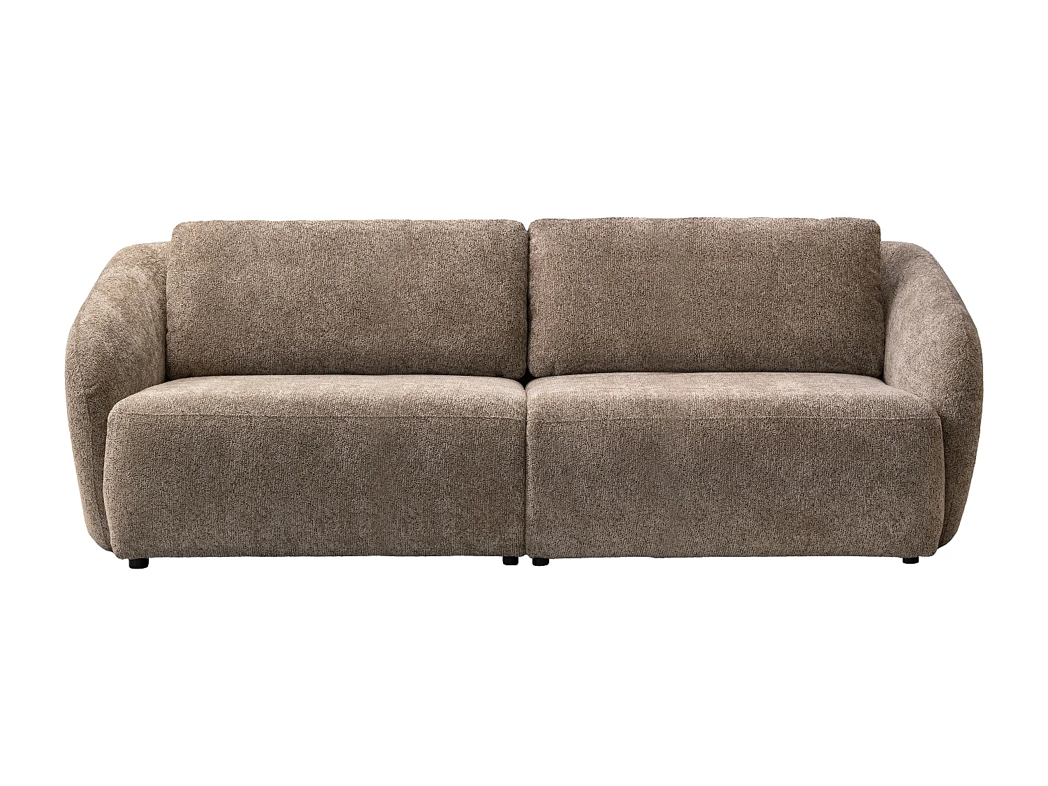 Canapé 3 places en tissu chenille taupe LIRUNO