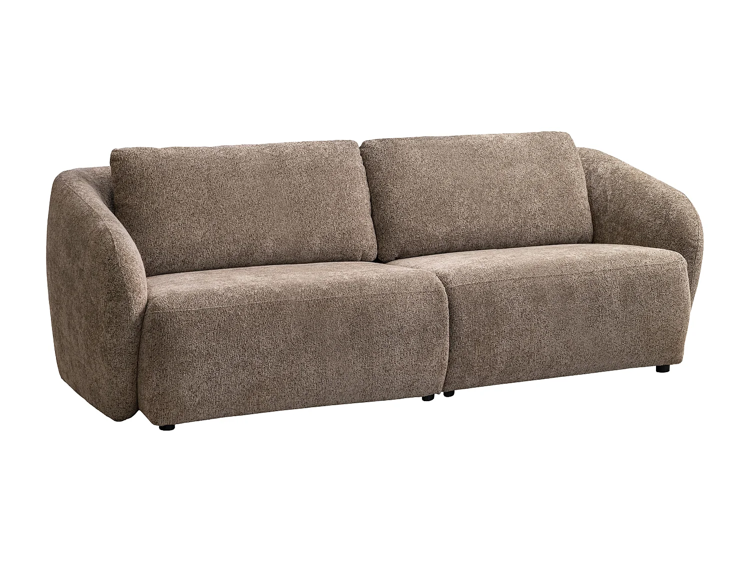 Canapé 3 places en tissu chenille taupe LIRUNO