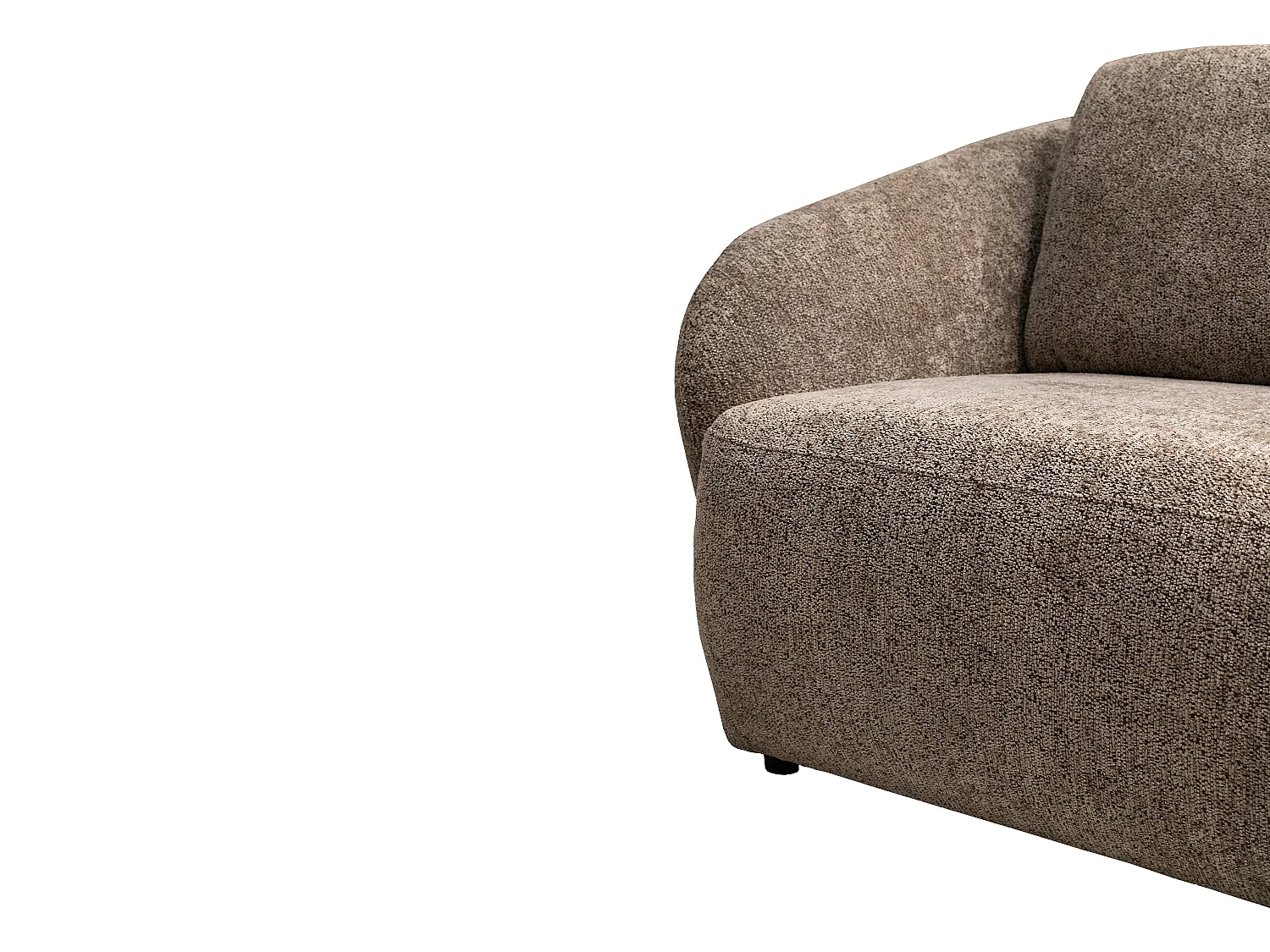 Canapé 3 places en tissu chenille taupe LIRUNO