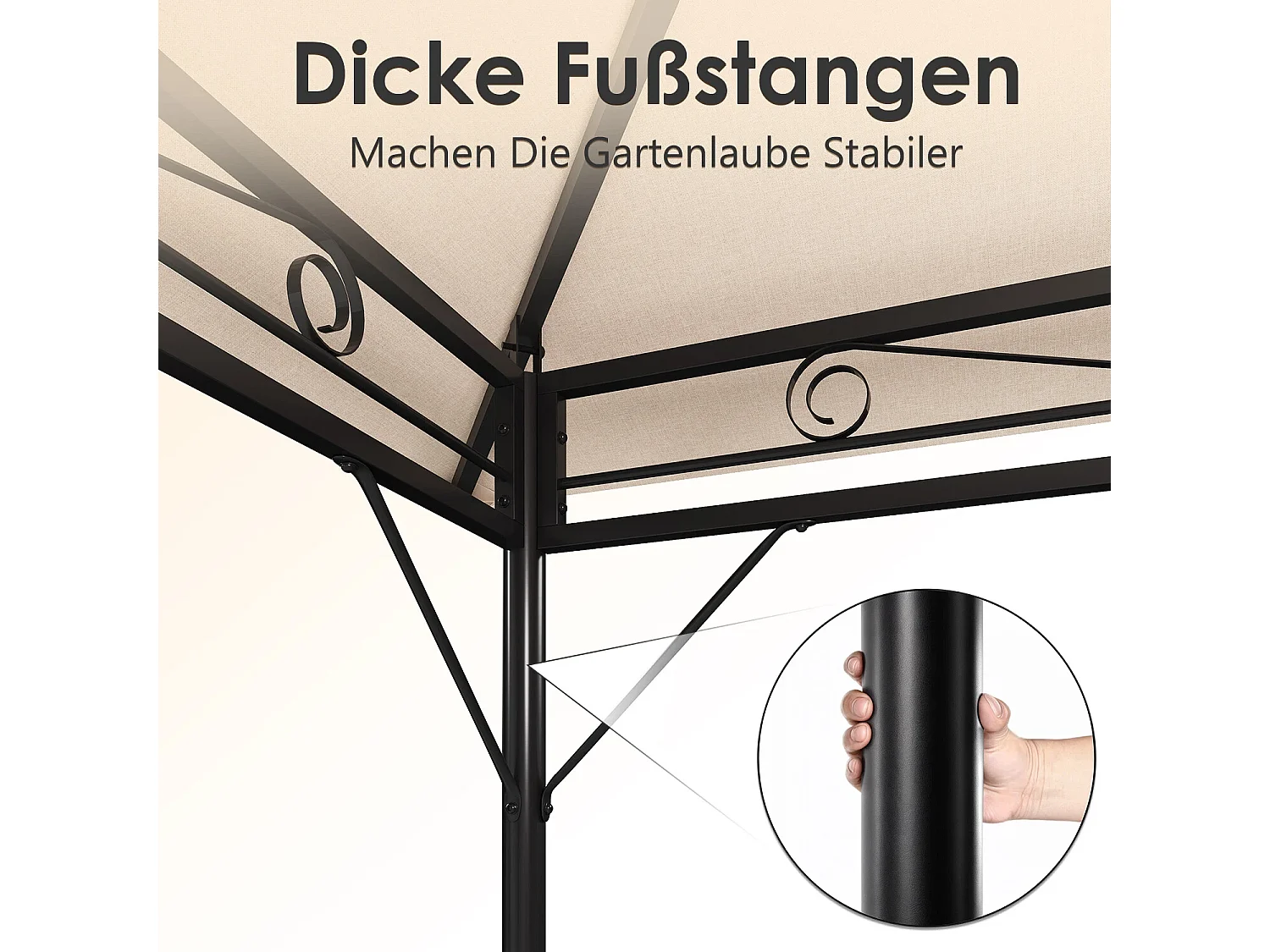 Pavillon imperméable, pavillon de jardin pop-up, parasol avec éclairage LED