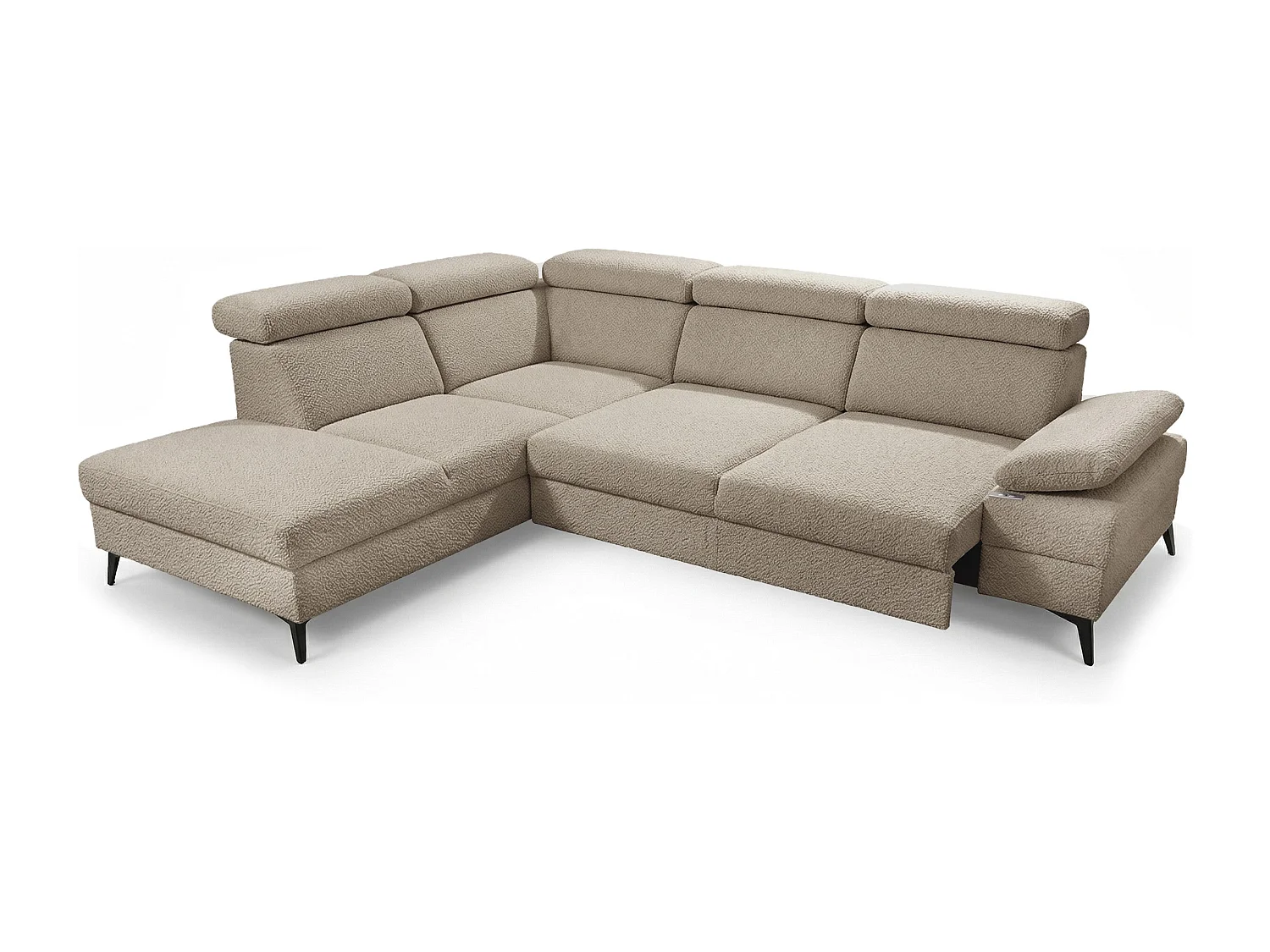 Moderne hoekbank Vigo met RELAX-functie en verstelbare hoofdsteunen – ideaal voor de woonkamer