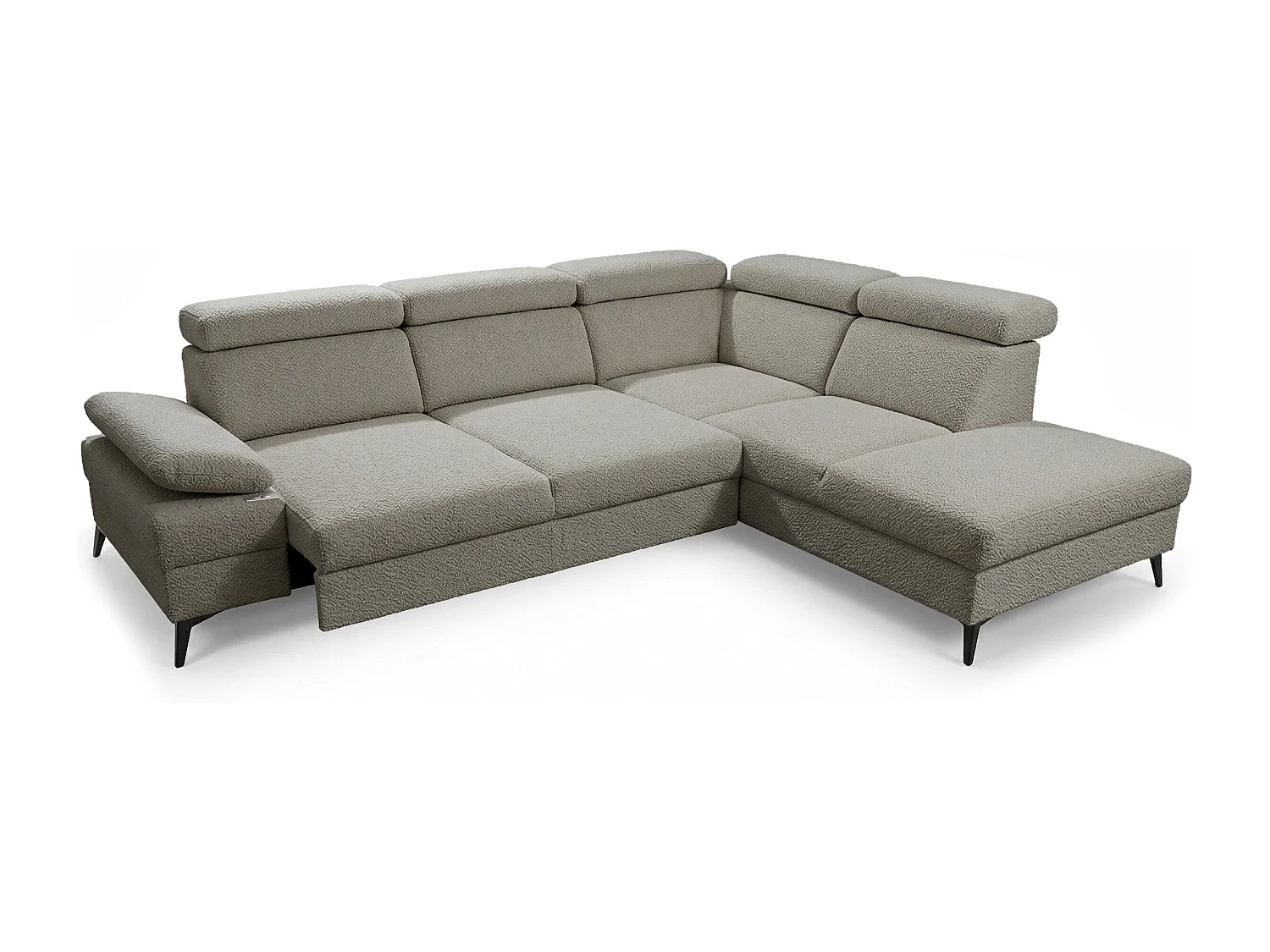 Canapé d’angle moderne Vigo avec fonction RELAX et appuie-têtes réglables – idéal pour le salon