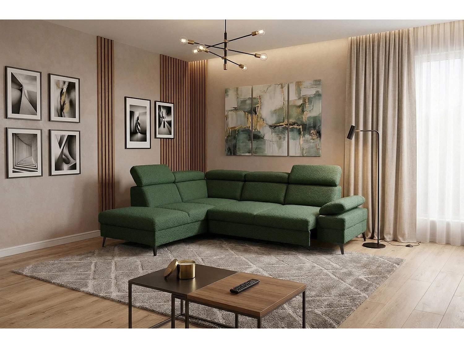 Moderner Ecksofa Vigo mit RELAX-Funktion und verstellbaren Kopfstützen – ideal für das Wohnzimmer