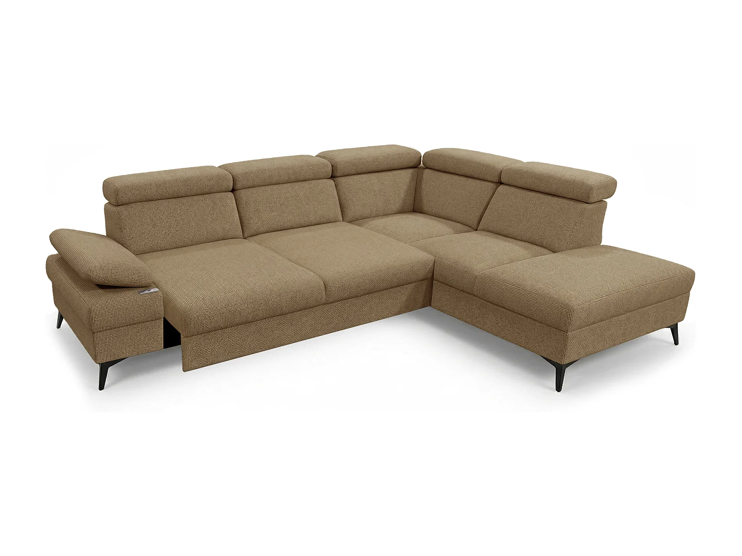 Canapé d’angle moderne Vigo avec fonction RELAX et appuie-têtes réglables – idéal pour le salon