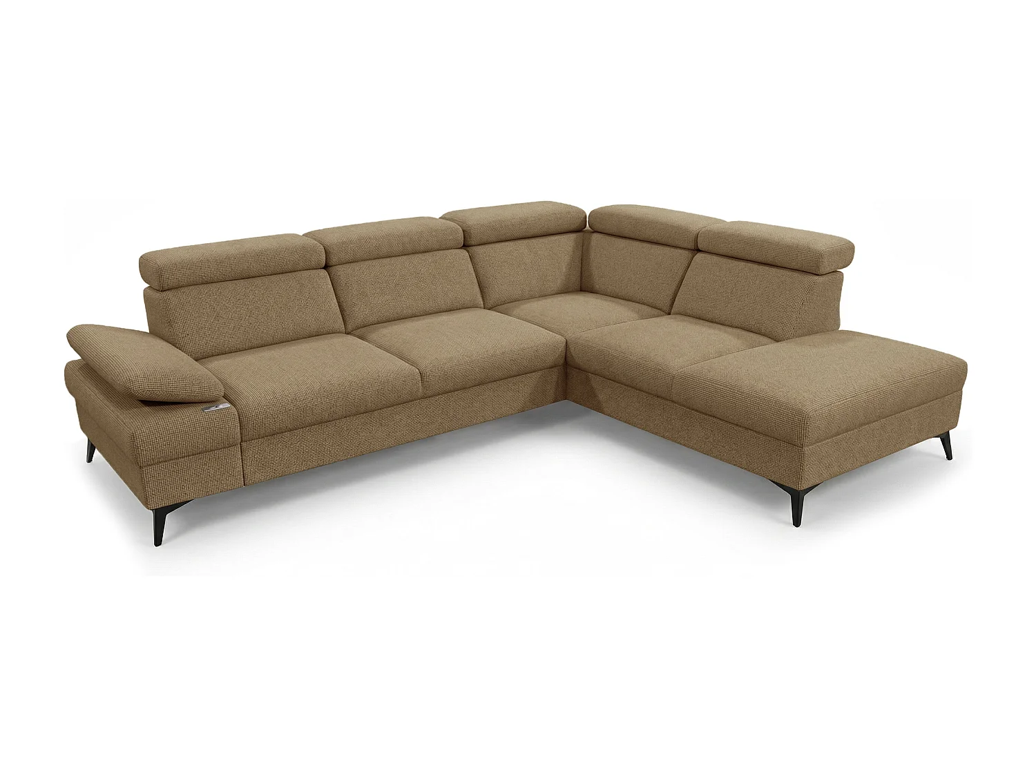 Canapé d’angle moderne Vigo avec fonction RELAX et appuie-têtes réglables – idéal pour le salon