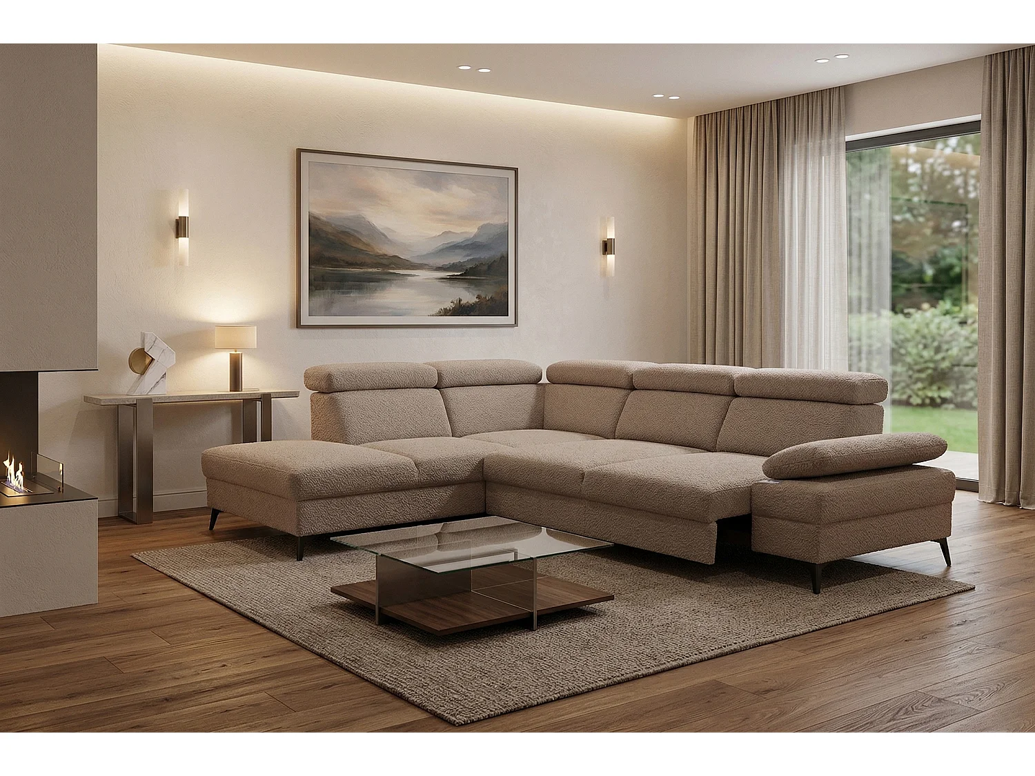 Moderner Ecksofa Vigo mit RELAX-Funktion und verstellbaren Kopfstützen – ideal für das Wohnzimmer