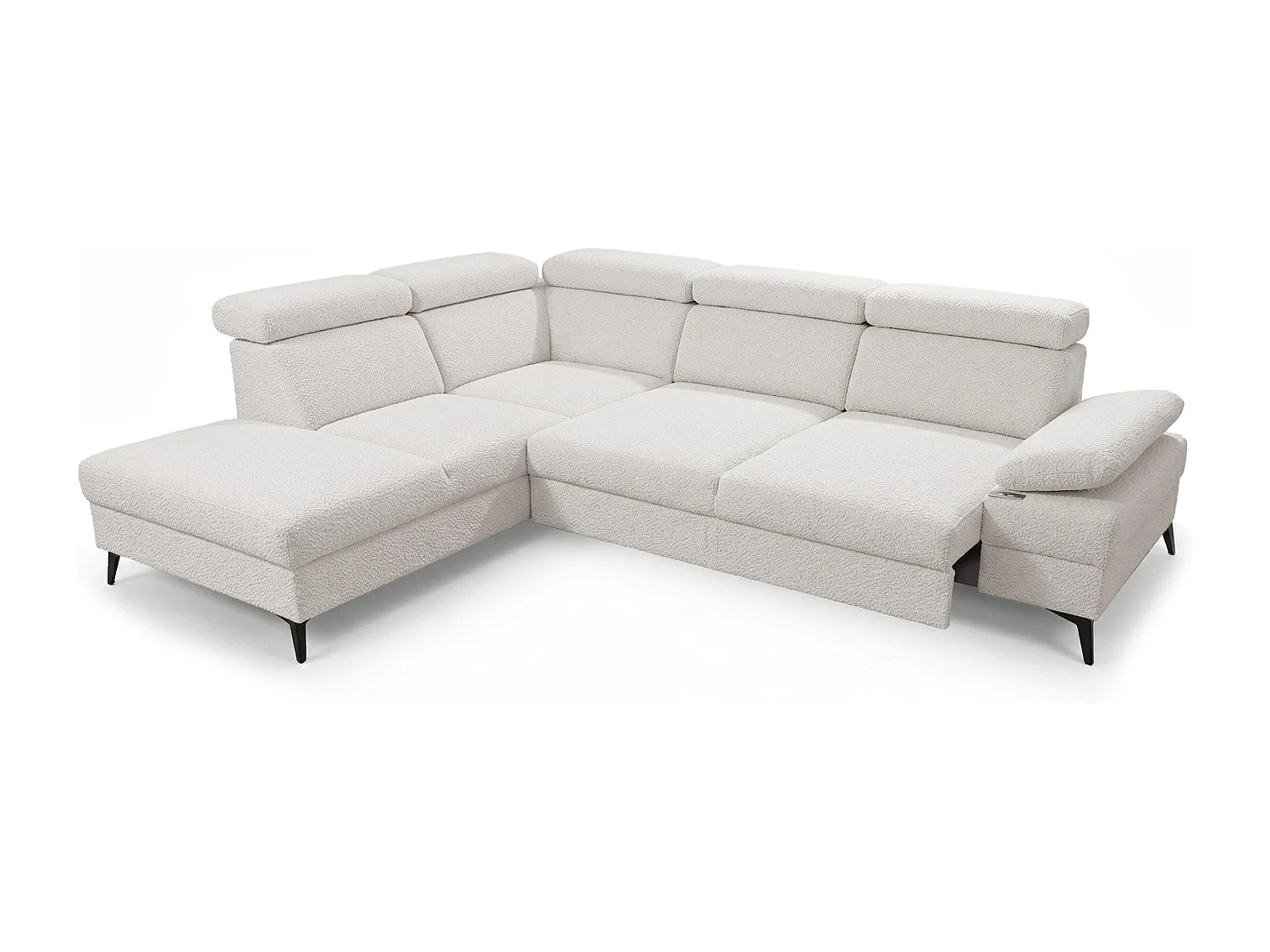 Canapé d’angle moderne Vigo avec fonction RELAX et appuie-têtes réglables – idéal pour le salon