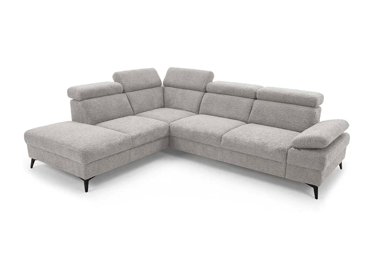 Canapé d’angle moderne Vigo avec fonction RELAX et appuie-têtes réglables – idéal pour le salon