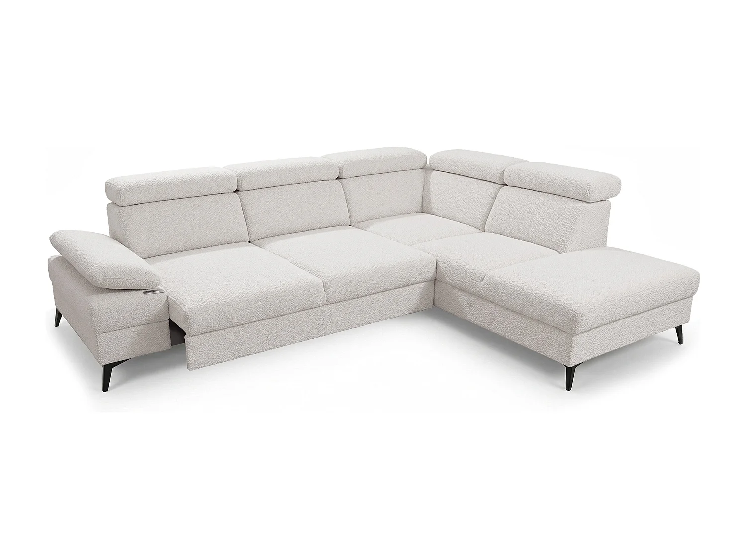 Canapé d’angle moderne Vigo avec fonction RELAX et appuie-têtes réglables – idéal pour le salon