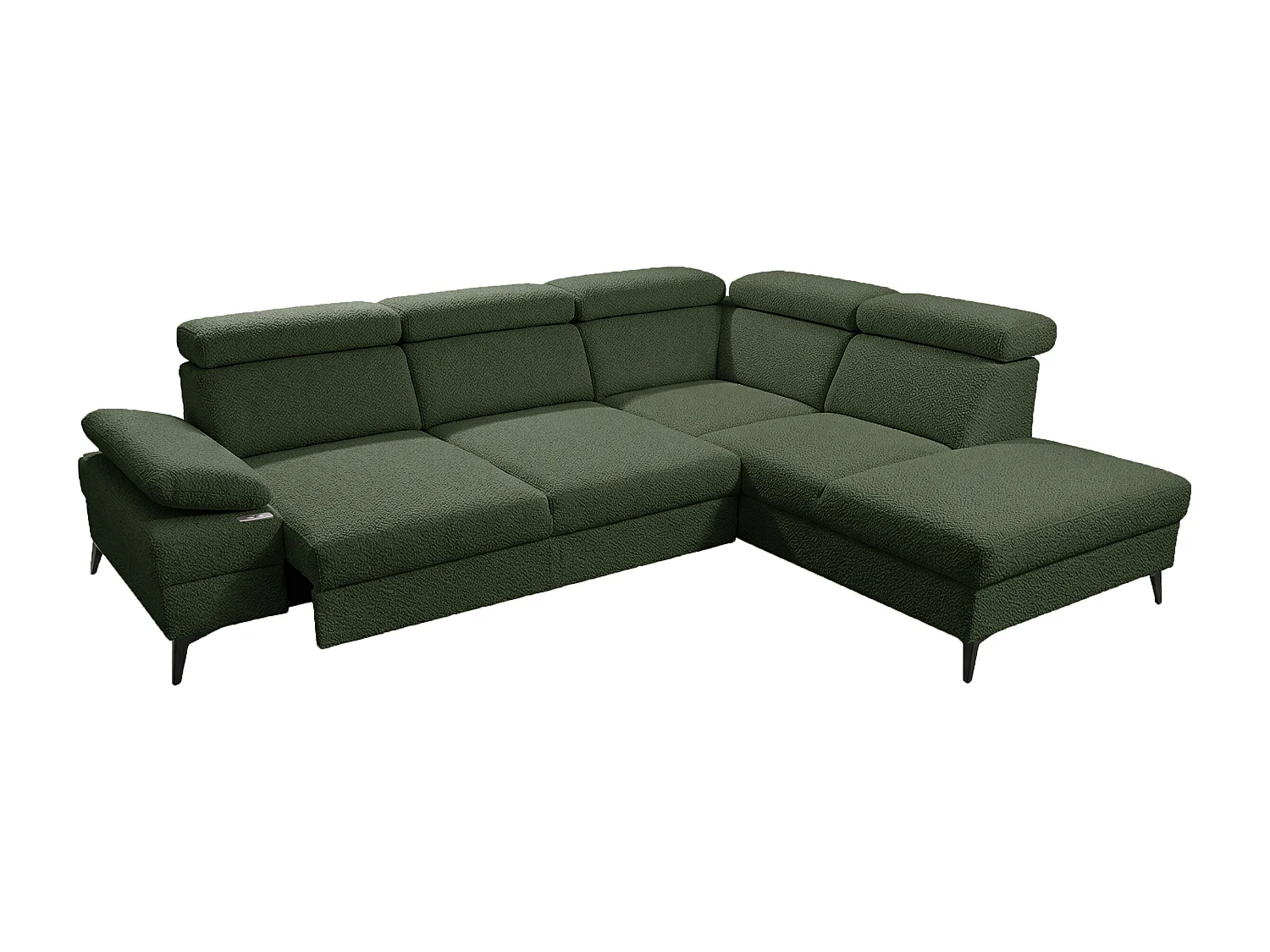 Canapé d’angle moderne Vigo avec fonction RELAX et appuie-têtes réglables – idéal pour le salon