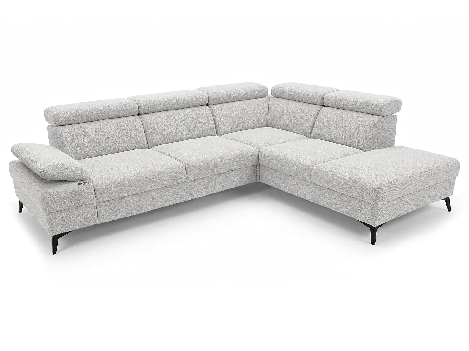 Canapé d’angle moderne Vigo avec fonction RELAX et appuie-têtes réglables – idéal pour le salon