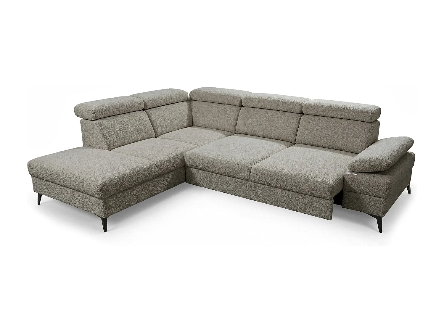 Canapé d’angle moderne Vigo avec fonction RELAX et appuie-têtes réglables – idéal pour le salon