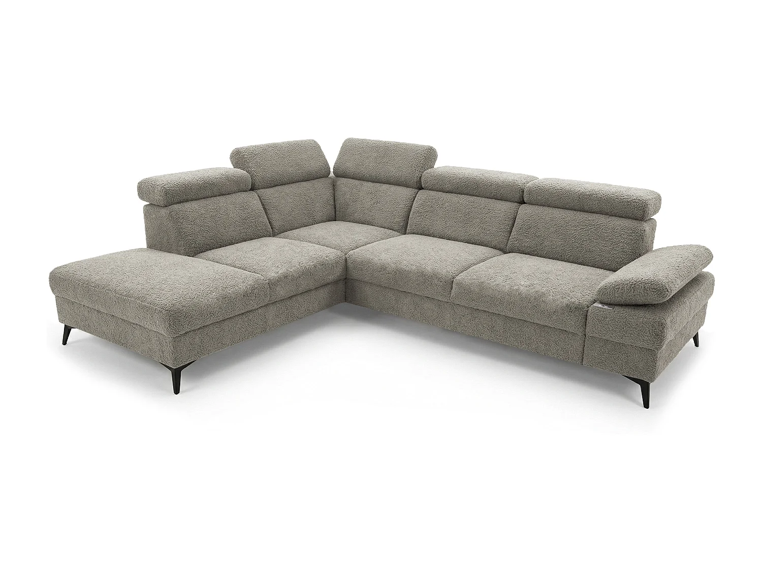 Canapé d’angle moderne Vigo avec fonction RELAX et appuie-têtes réglables – idéal pour le salon