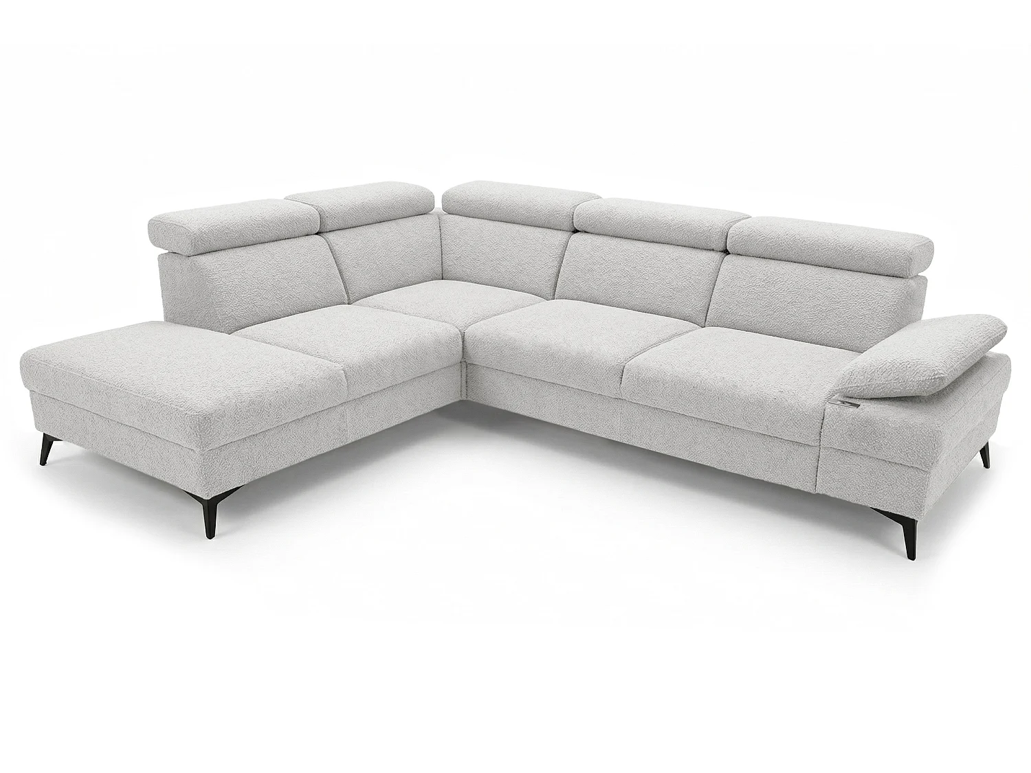 Canapé d’angle moderne Vigo avec fonction RELAX et appuie-têtes réglables – idéal pour le salon