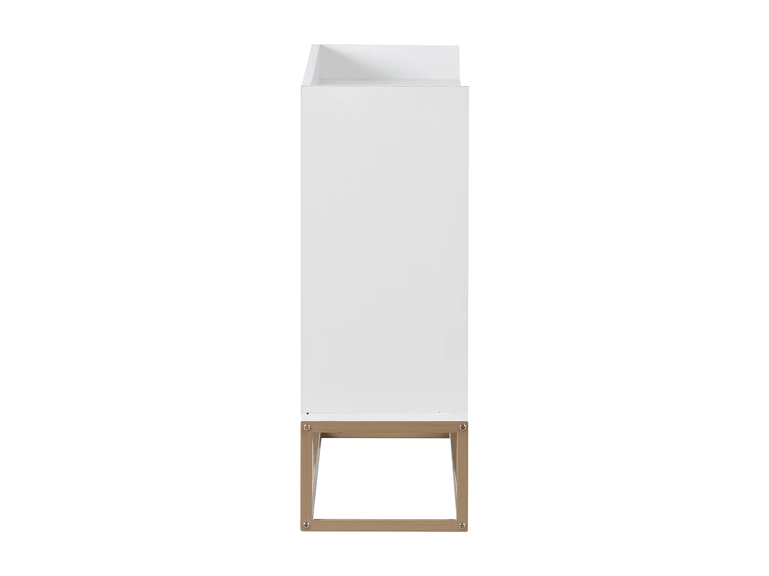 Cuisine Couverture - 120 × 30 × 80 cm - Armoire buffet 4 portes - Base sans poignée et métallique - blanc