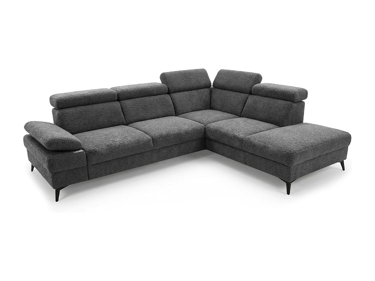 Canapé d’angle moderne Vigo avec fonction RELAX et appuie-têtes réglables – idéal pour le salon