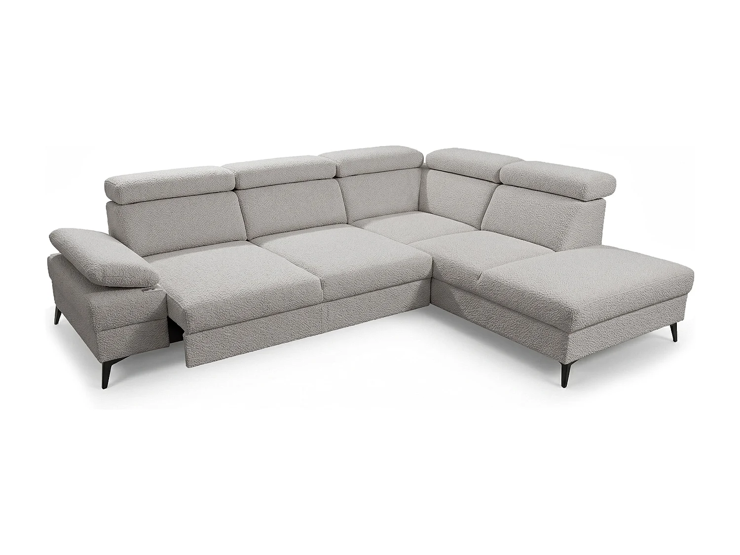 Canapé d’angle moderne Vigo avec fonction RELAX et appuie-têtes réglables – idéal pour le salon