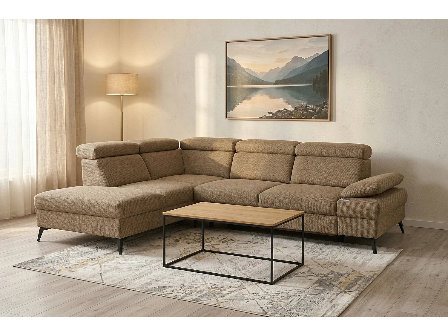 Moderner Ecksofa Vigo mit RELAX-Funktion und verstellbaren Kopfstützen – ideal für das Wohnzimmer