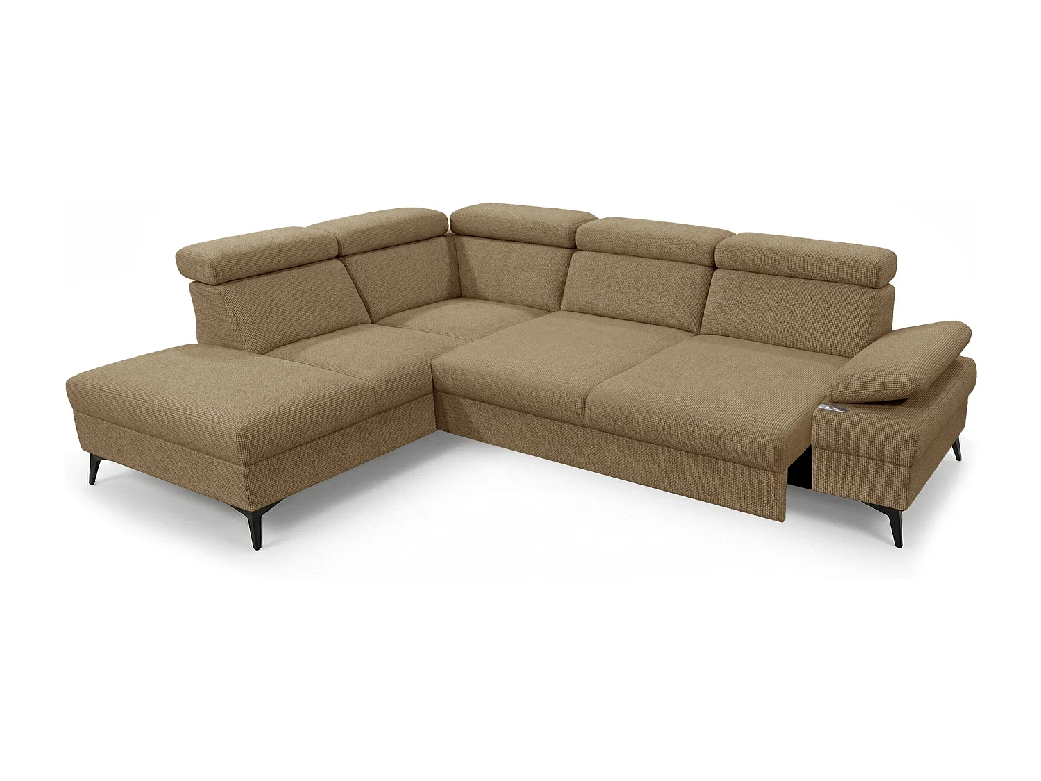 Moderner Ecksofa Vigo mit RELAX-Funktion und verstellbaren Kopfstützen – ideal für das Wohnzimmer