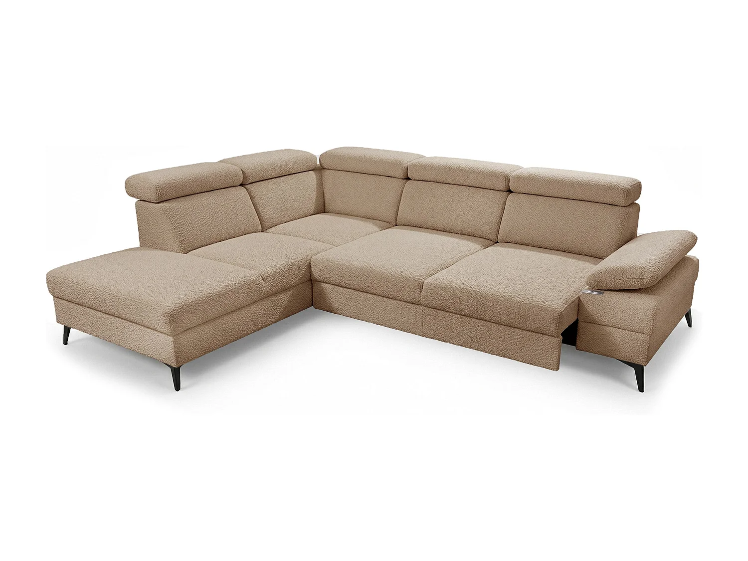 Canapé d’angle moderne Vigo avec fonction RELAX et appuie-têtes réglables – idéal pour le salon