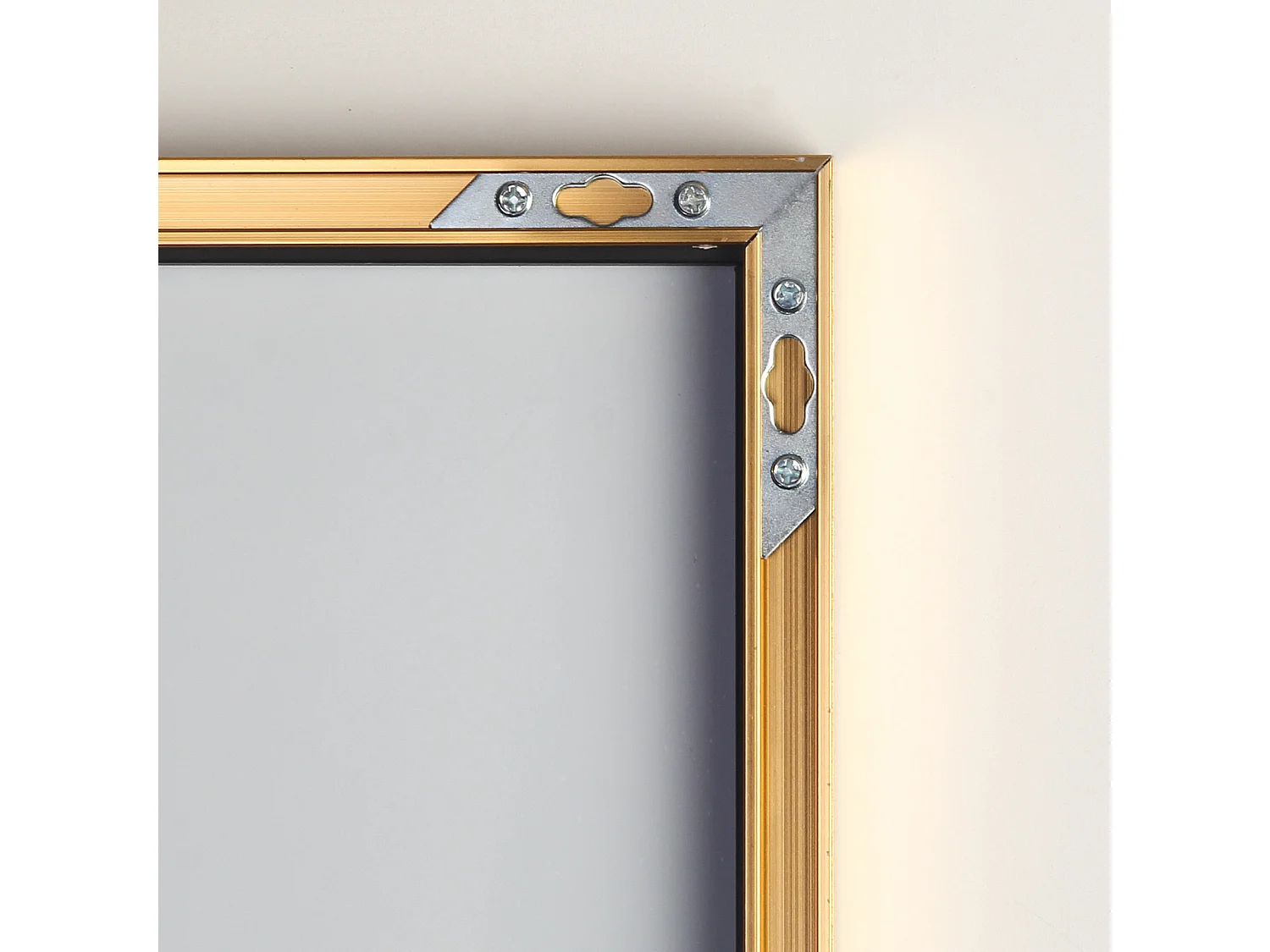 Miroir carrosserie entière suspendu sur mur - 180 x 80 cm Rectangle Miroir pleine longueur - avec cadre en aluminium - Or