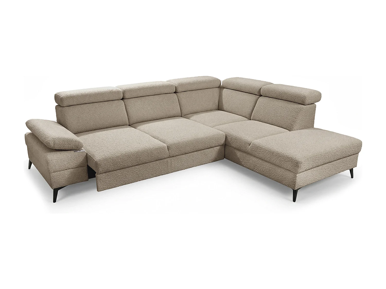 Moderne hoekbank Vigo met RELAX-functie en verstelbare hoofdsteunen – ideaal voor de woonkamer