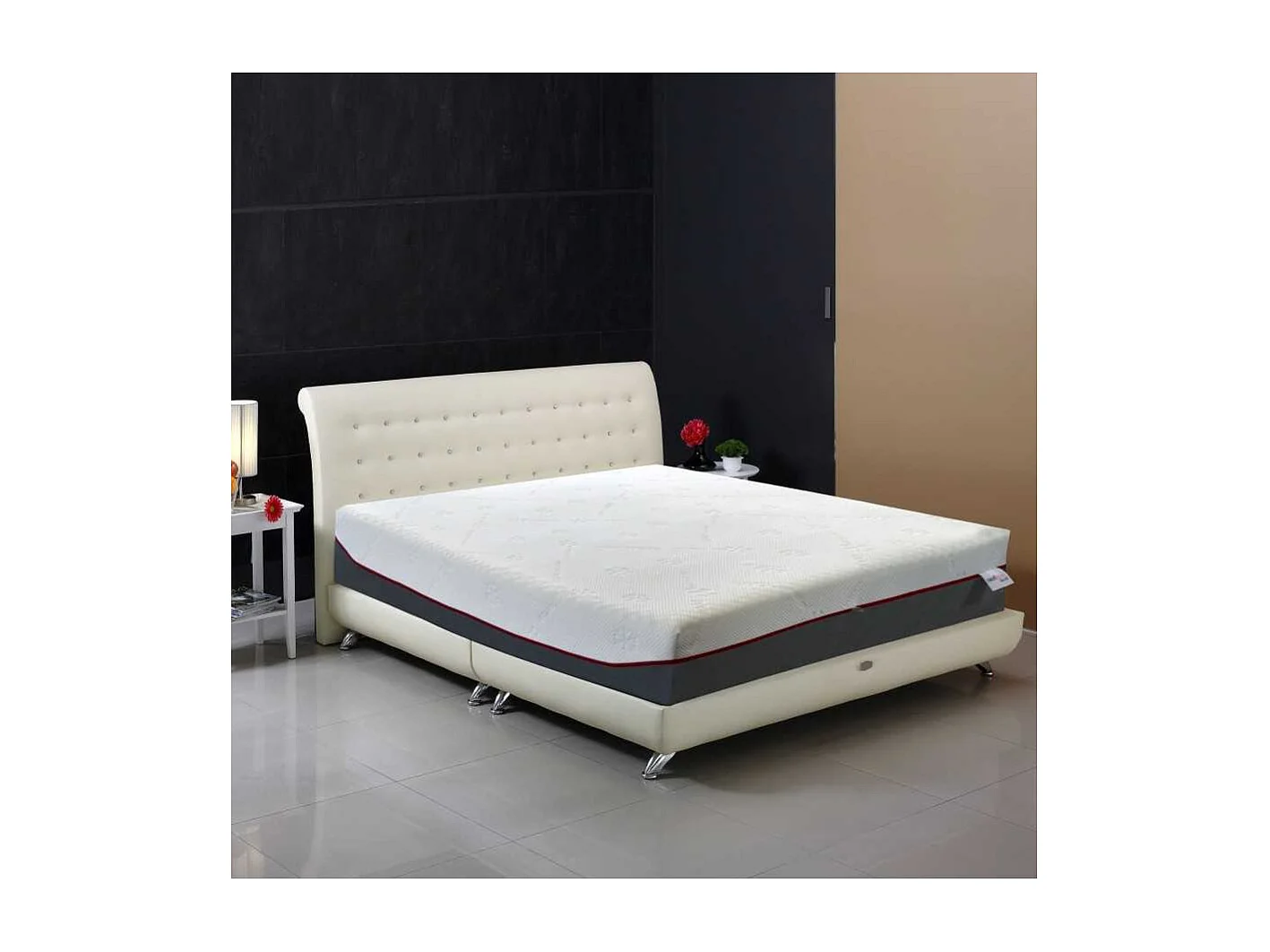 Matras met pocketveren en traagschuim in zones met traagschuim VLOKKEN-kussens PROMO – Afneembare matras MEDISCH HULPMIDDEL – TEK H24 140x190 cm