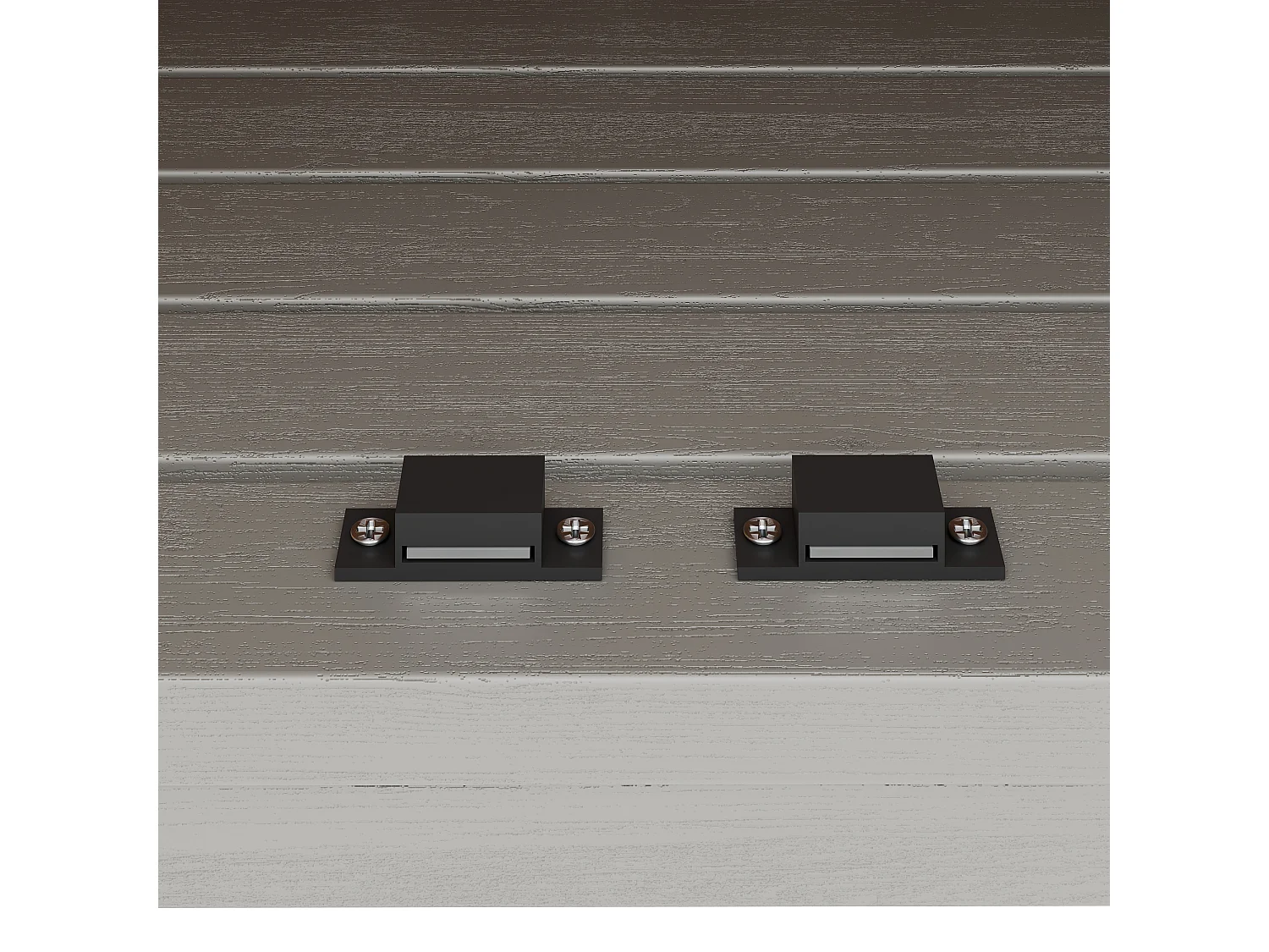 Gartenschrank aus Massivholz mit Edelstahl-Platte und Regal-Rückwand - Außenbuffet, Grillstation und Aufbewahrung - 80x54x148,5cm - Grau