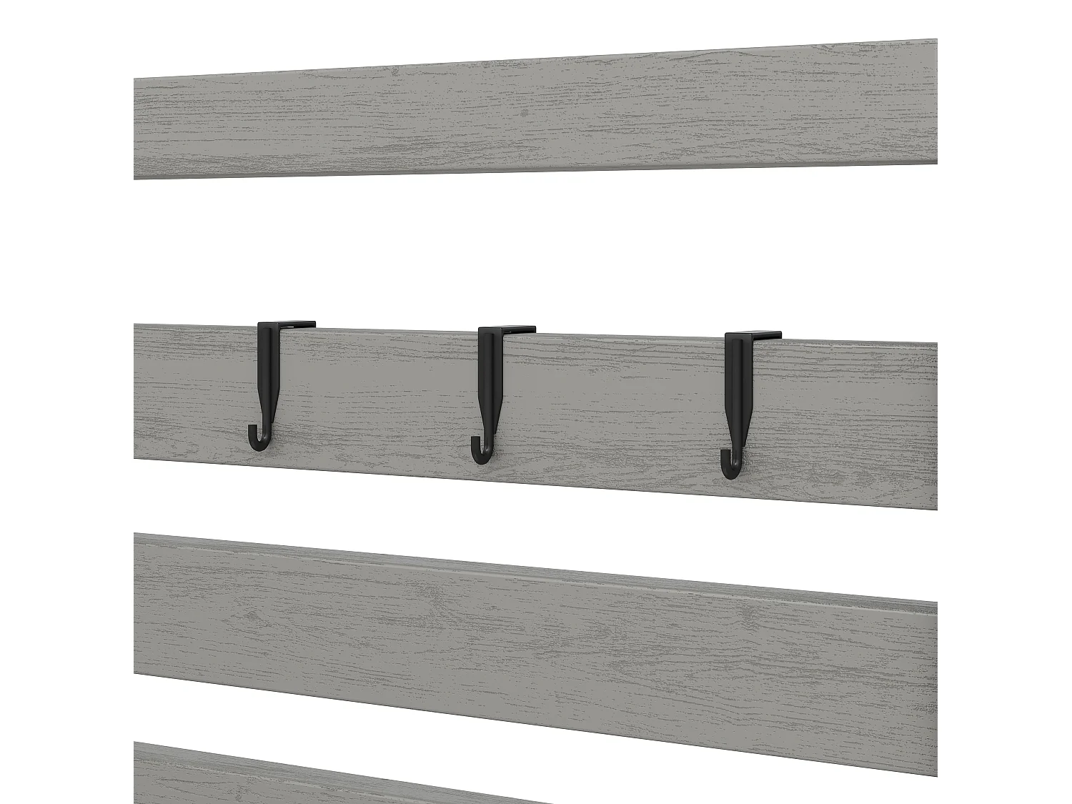 Servierwagen für Garten mit integrierter Spüle, Hahn und Flaschenöffner - Außenbuffet aus Massivholz mit Regalen und Haken - 80x51x148,5cm - Grau