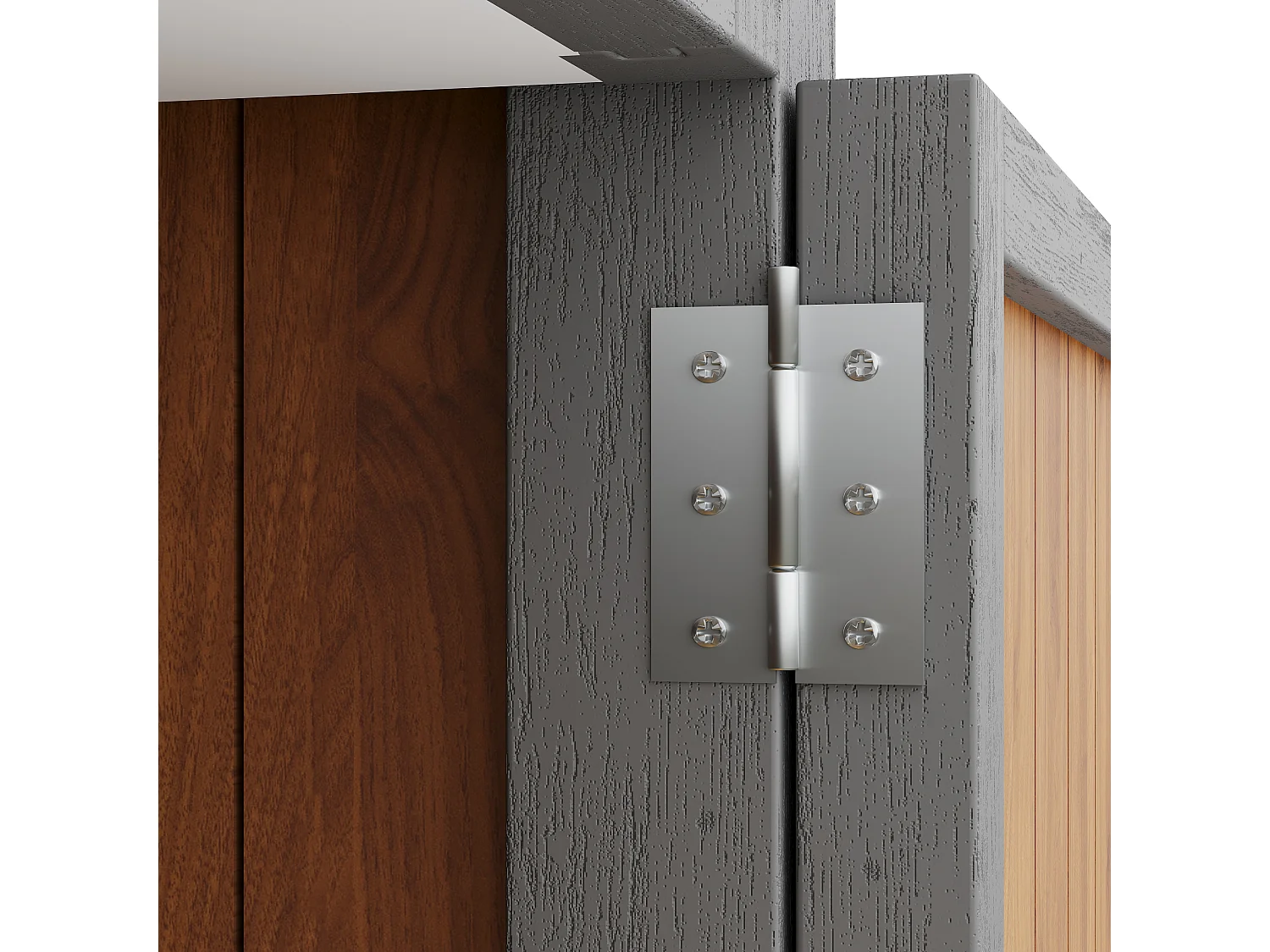 Gartenschrank aus Massivkiefer mit Arbeitsplatte und Schublade - Außen-Aufbewahrungsschrank, Grillstation - 80x51x119cm - Grau