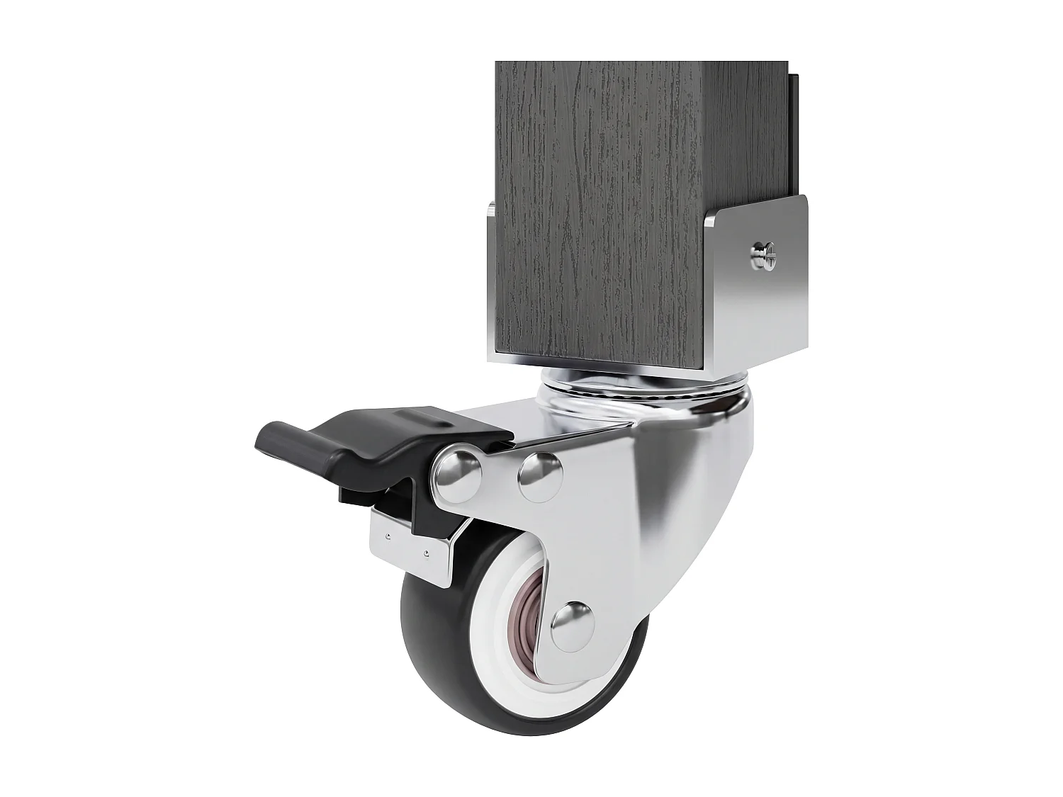 Mobiler Servierwagen für den Garten aus Massivholz mit Edelstahl-Platte und Schublade - Grillwagen auf Rädern mit Bremsen und Handtuchhalter - 80x51x91,5cm - Grau