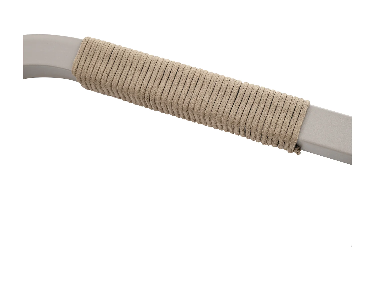 Salon de Jardin 7 Places - Ensemble de 5 Pièces avec Canapé 3 places, 2 places, 2 Fauteuils et Table Basse - Corde Tressée - Acier Galvanisé - Beige