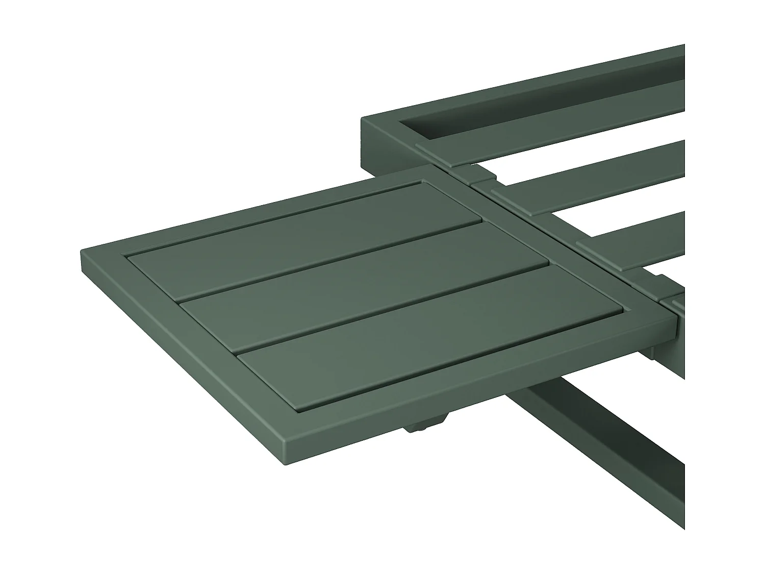 Salon de Jardin d'Angle en Acacia - Canapé avec Table Basse - Corde Tressée Artisanale - Coussins Déperlants - Vert