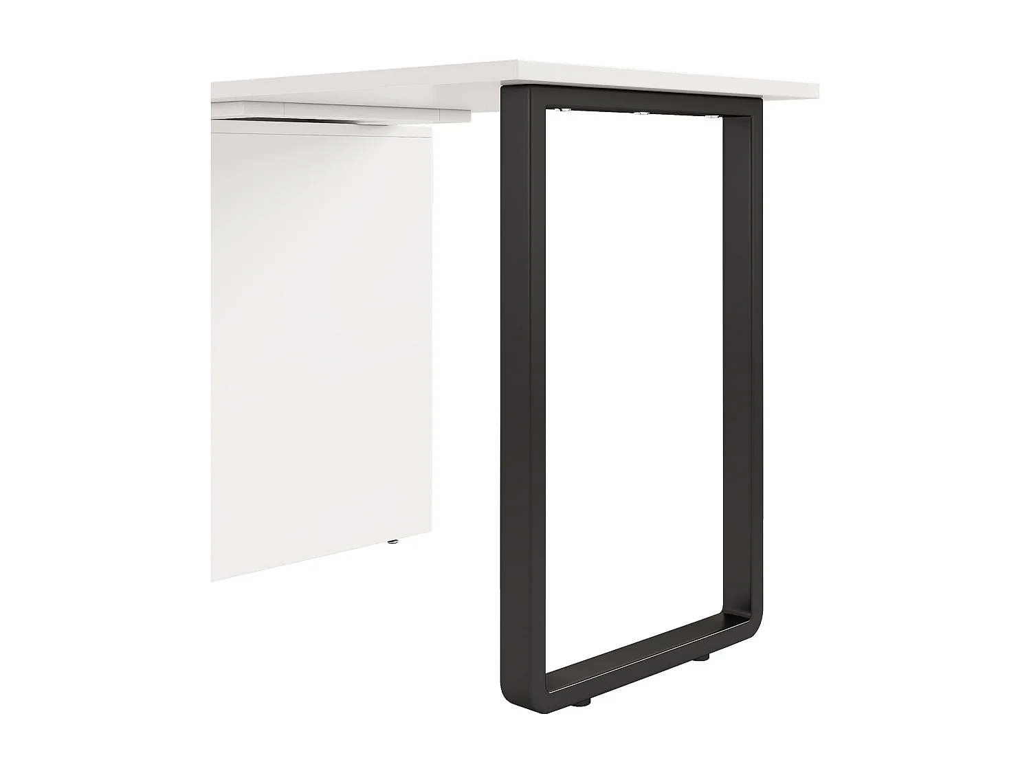 Bureau/lit pliant 2 en 1 - Structure et pieds en métal - Matelas de 4 cm d'épaisseur - 2 compartiments de rangement - Blanc