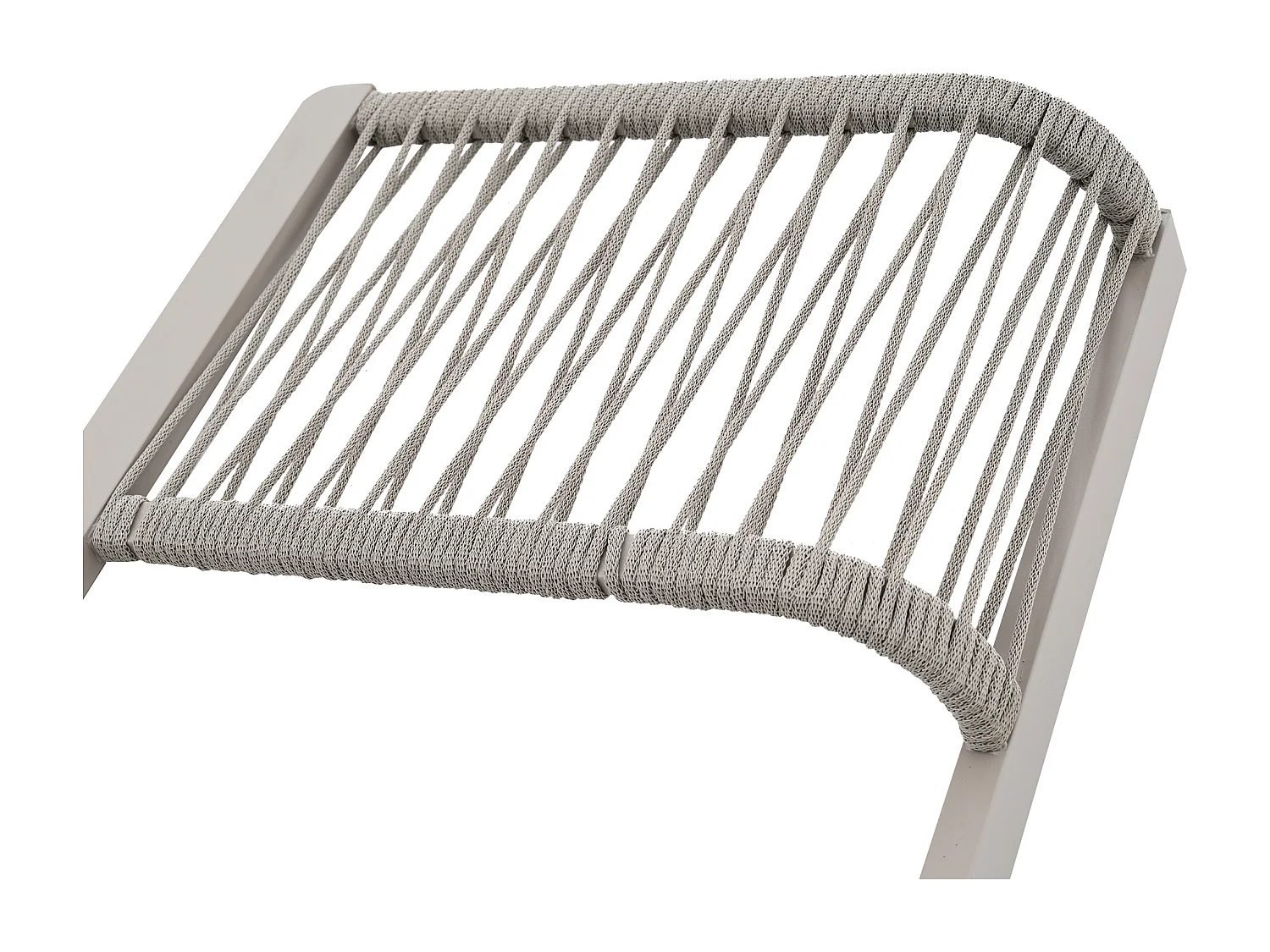 Salon de Jardin 7 Places avec Table Basse en Verre - Ensemble Canapés et Fauteuils en Corde Teslin Tressée - Acier Galvanisé - Khaki