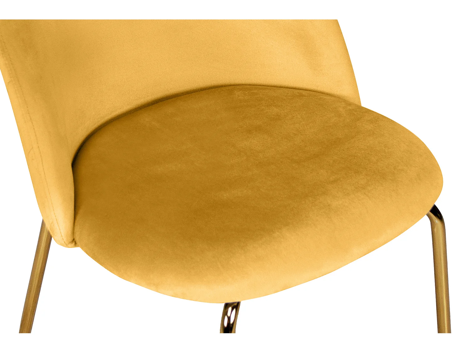 Sgabello cucina imbottito, sgabello alto in velluto giallo senape piededorato – Nicole