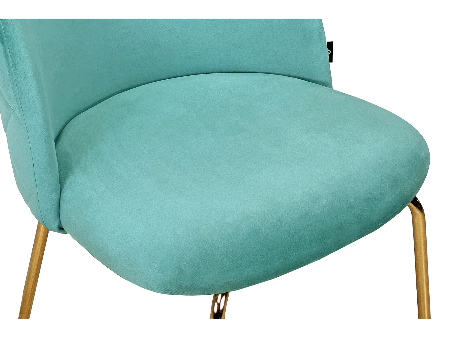 Sgabello cucina imbottito, sgabello alto in velluto verde tiffany piede dorato – Nicole