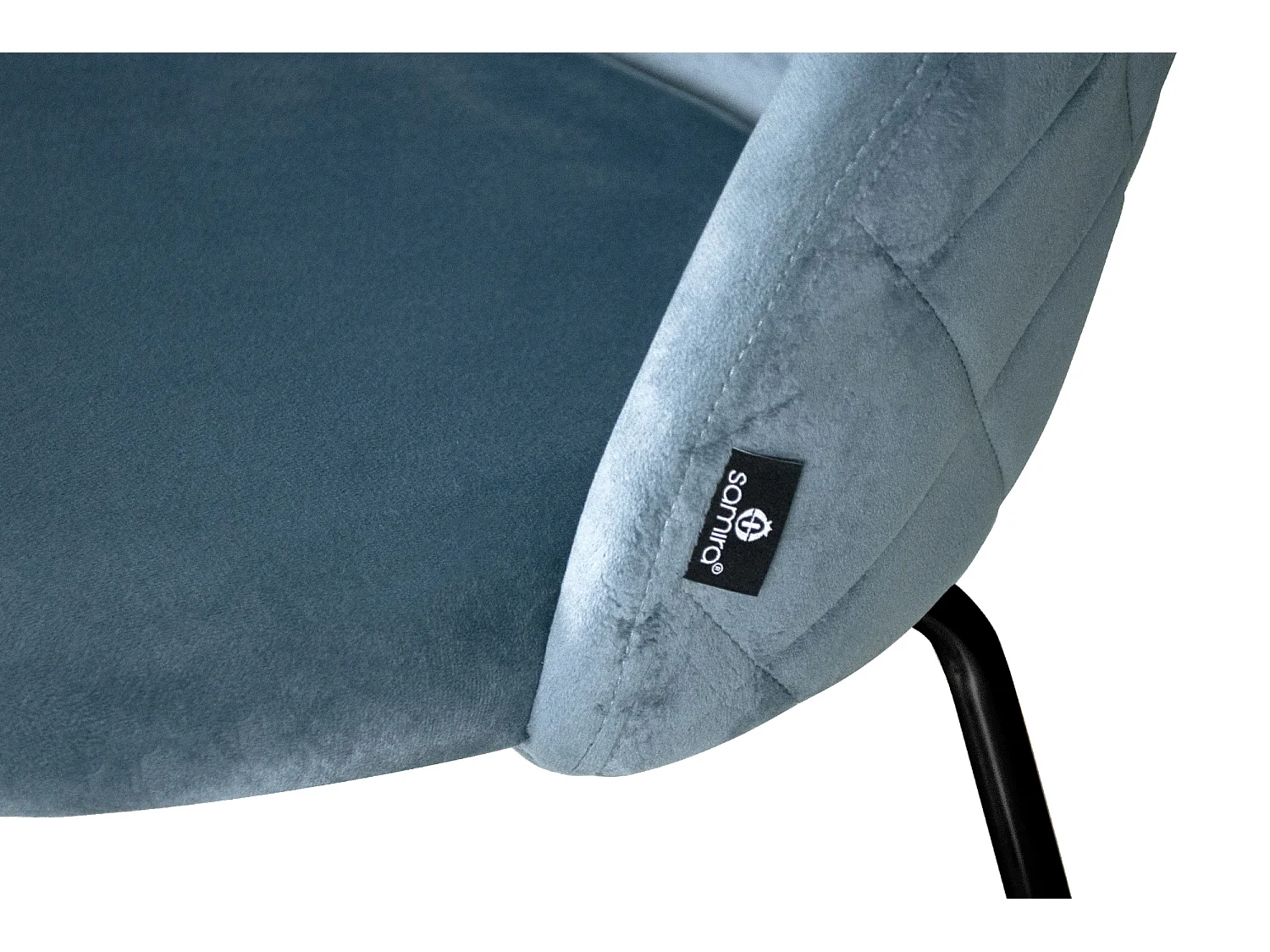 Sgabello cucina imbottito, sgabello alto in velluto carta da zucchero piede nero – Nicole