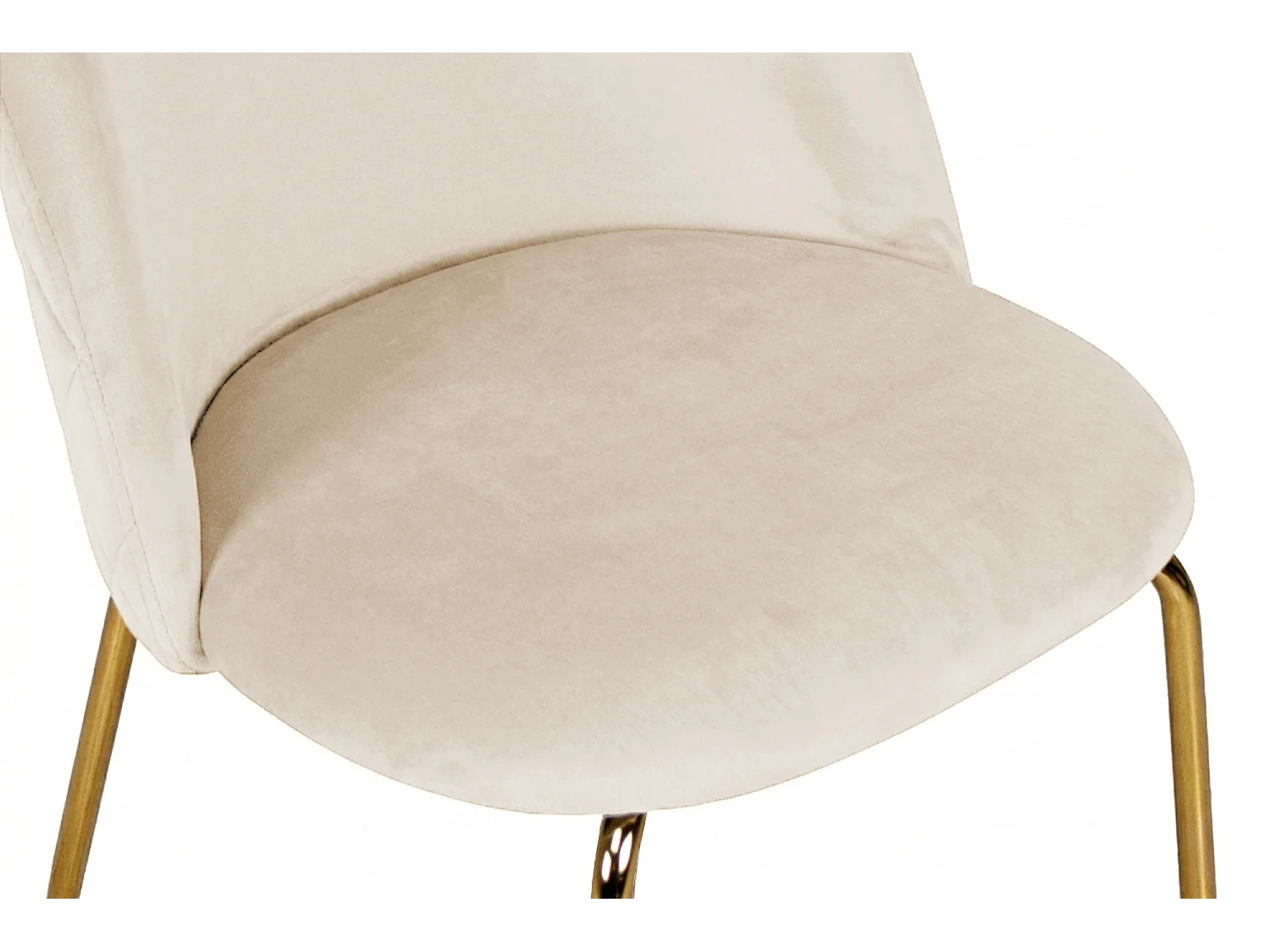 Sgabello cucina imbottito, sgabello alto in velluto beige piede dorato – Nicole