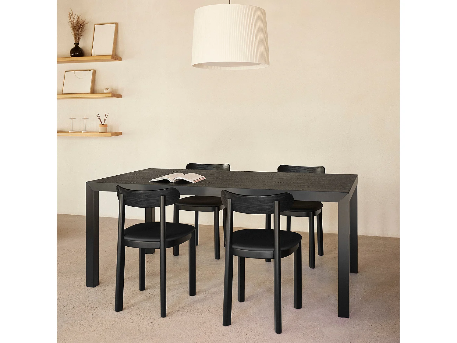 Table rectangulaire à pieds en métal 180 x 75 cm