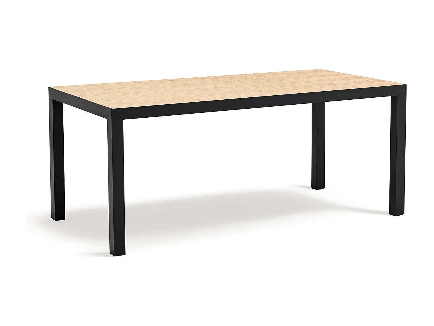 Table rectangulaire à pieds en métal 180 x 75 cm