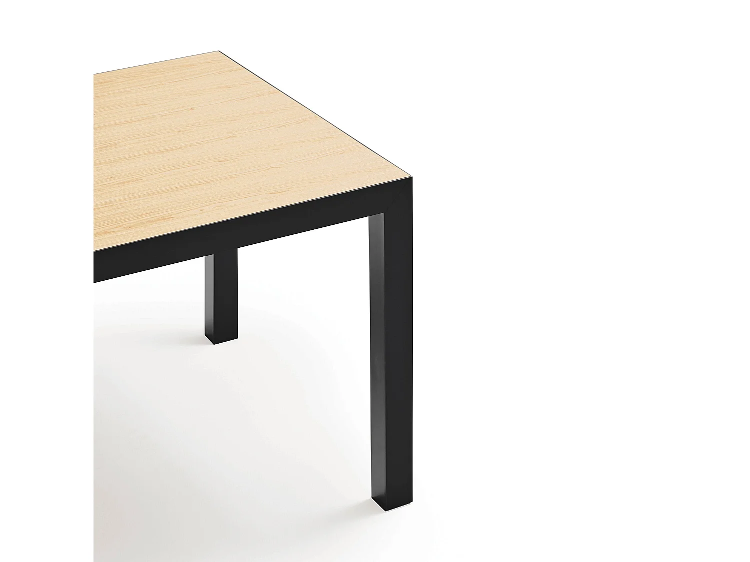 Table rectangulaire à pieds en métal 180 x 75 cm