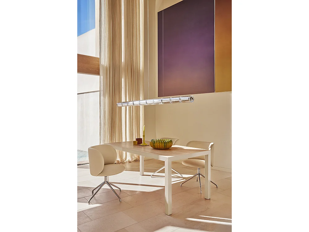 Table rectangulaire à pieds en métal 180 x 75 cm