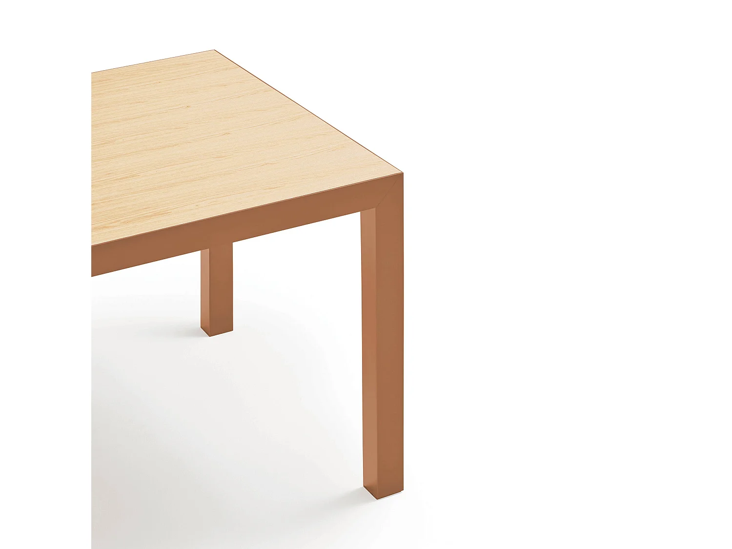Table rectangulaire à pieds en métal 180 x 75 cm