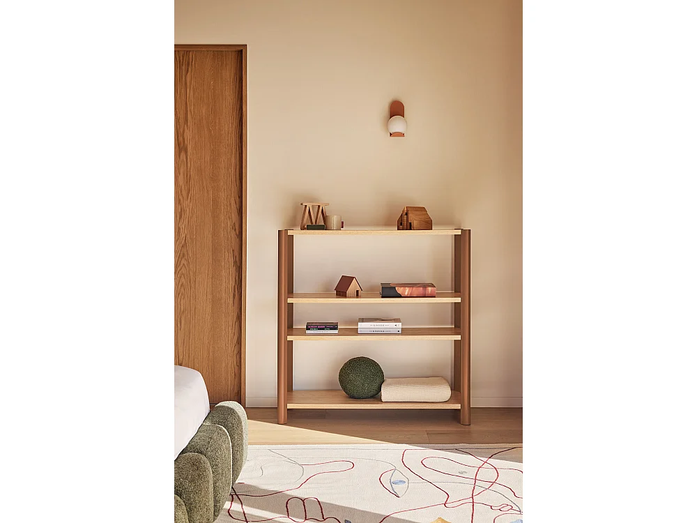 Bibliotheek, opengevouwen tot 4 pagina's, 125 x 128 cm