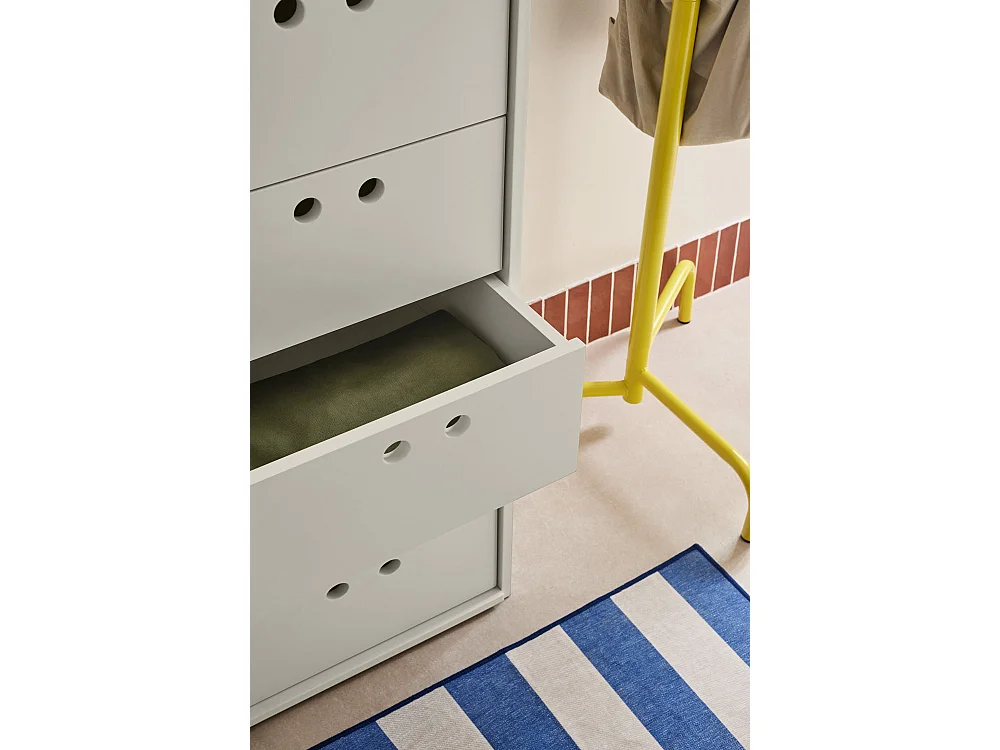 Commode haute 6 tiroirs 40 x 118 cm