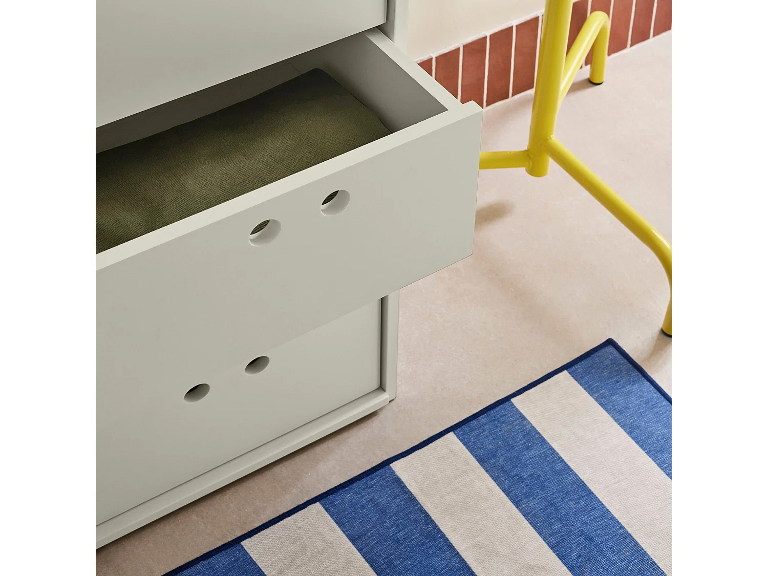 Commode haute 6 tiroirs 40 x 118 cm