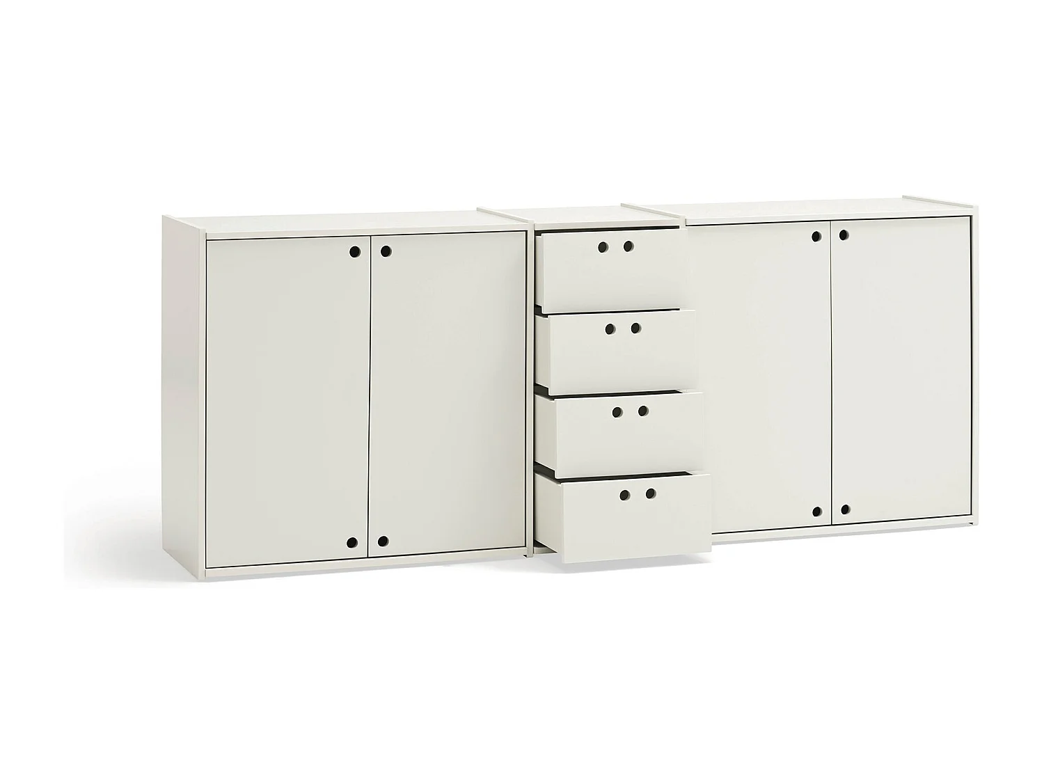 Buffet 4 portes 4 tiroirs 197x80 cm