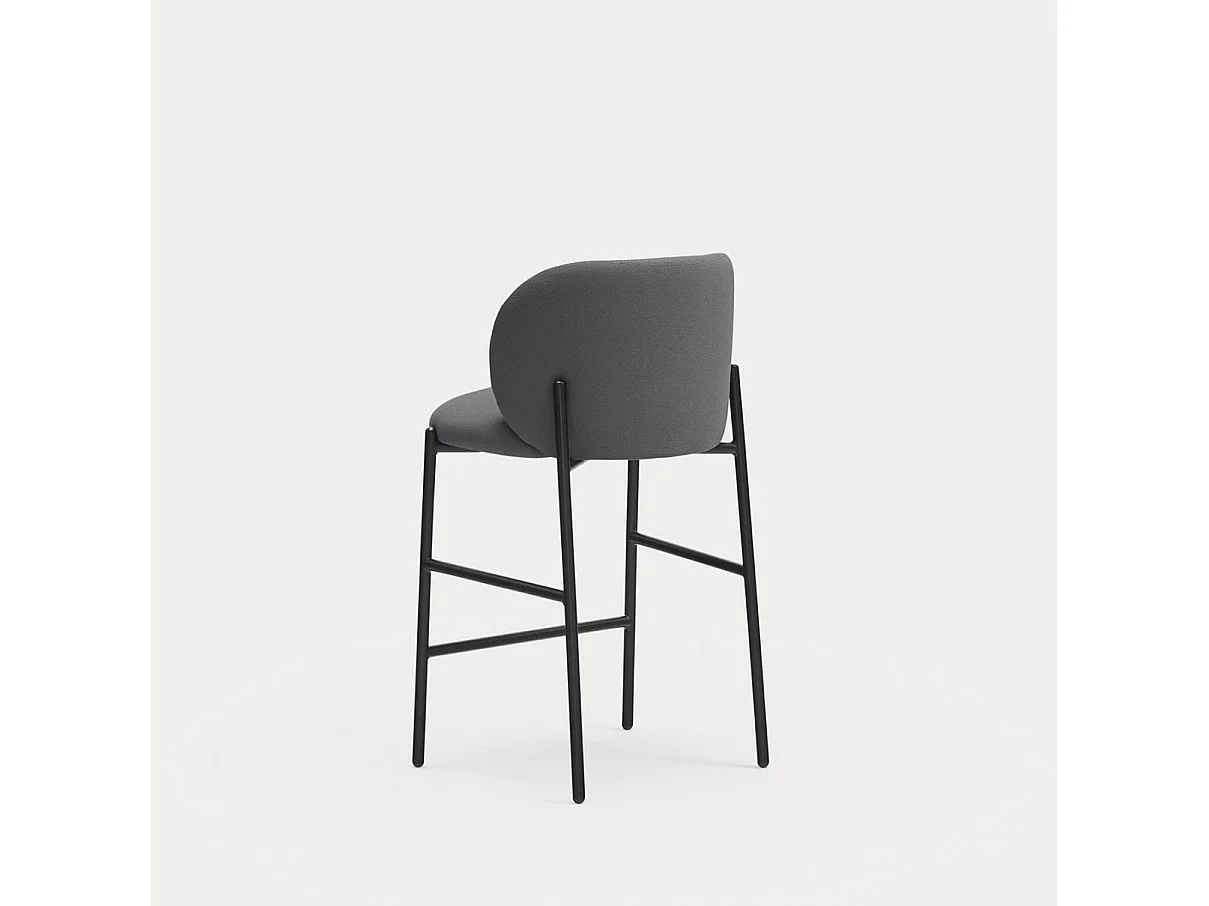 Sgabello con gambe in metallo nero 85x47 cm